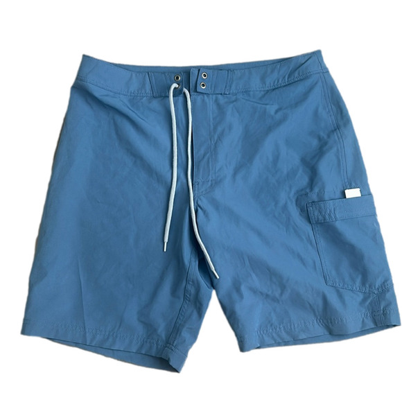 J. Crew Factory Blue Flex Board Shorts, Size 32 - Picture 1 of 11